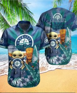 MLB Baby Yoda Seattle Mariners Hawaiian Shirt Beach Gift For Friend HawaiianShirts