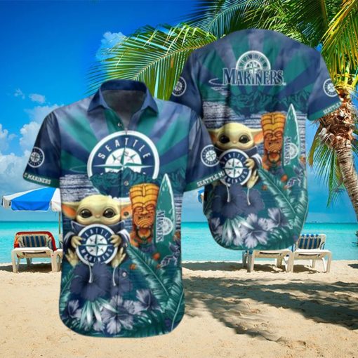 MLB Baby Yoda Seattle Mariners Hawaiian Shirt Beach Gift For Friend  HawaiianShirts