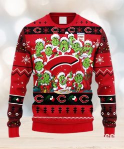 MLB Cincinnati Reds 12 Grinch Xmas Day Christmas Ugly 3D Sweater For Men And Women Gift Ugly Christmas