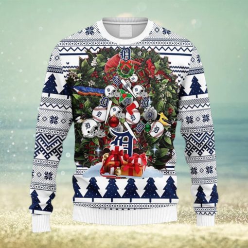 MLB Detroit Tigers Christmas Tree Ugly 3D Sweater For Men And Women Gift Ugly Christmas