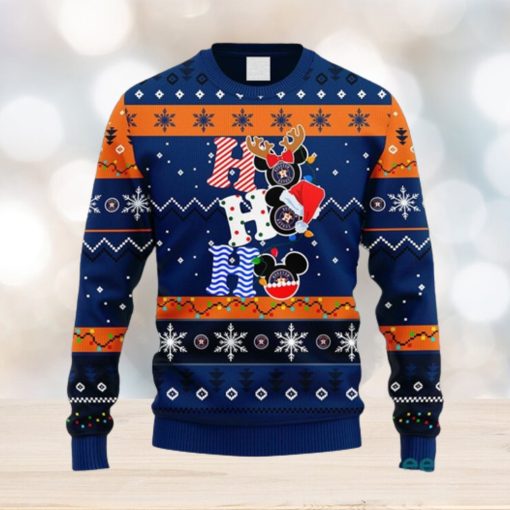 MLB Houston Astros HoHoHo Mickey Christmas Ugly 3D Sweater For Men And Women Gift Ugly Christmas