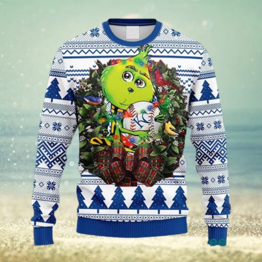 MLB Kansas City Royals Grinch Hug Christmas Ugly 3D Sweater For Men And Women Gift Ugly Christmas