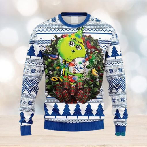 MLB Kansas City Royals Grinch Hug Christmas Ugly 3D Sweater For Men And Women Gift Ugly Christmas