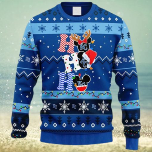 MLB Kansas City Royals HoHoHo Mickey Christmas Ugly Sweater For Men Women