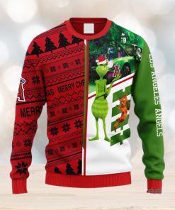 MLB Los Angeles Angels Grinch & Scooby Doo Christmas Ugly 3D Sweater For Men And Women Gift Ugly Christmas