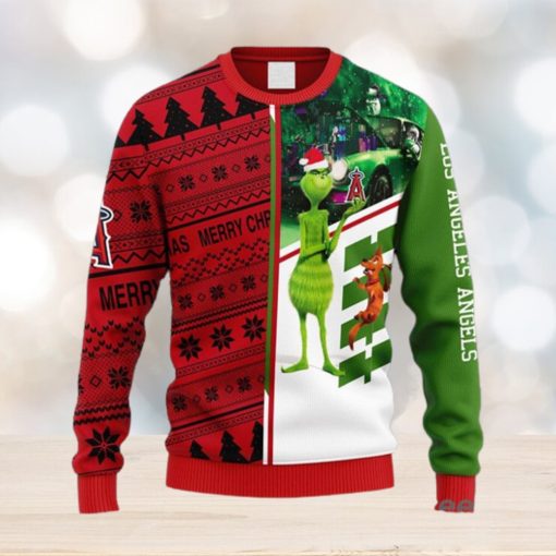 MLB Los Angeles Angels Grinch & Scooby Doo Christmas Ugly 3D Sweater For Men And Women Gift Ugly Christmas