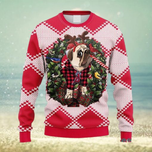 MLB Los Angeles Angels Pub Dog Christmas Ugly 3D Sweater For Men And Women Gift Ugly Christmas