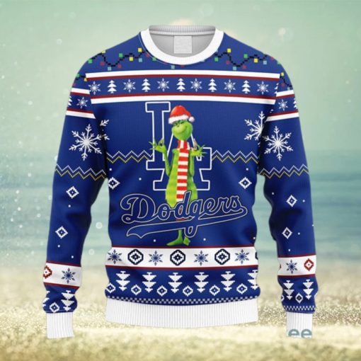 MLB Los Angeles Dodgers Funny Grinch Christmas Ugly 3D Sweater For Men And Women Gift Ugly Christmas