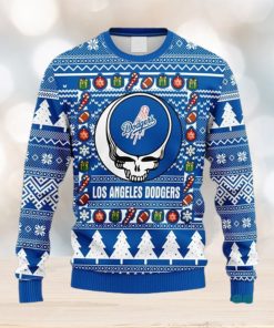 MLB Los Angeles Dodgers Grateful Dead Fleece 3D Sweater For Men And Women Gift Ugly Christmas