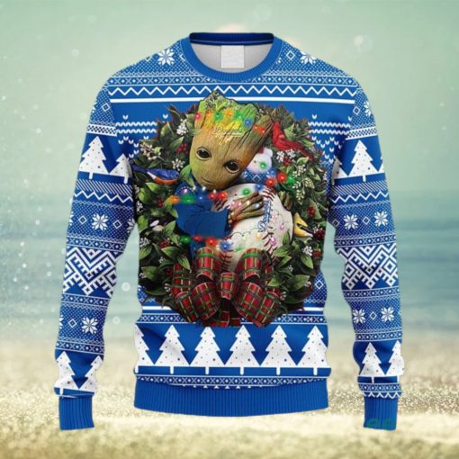 MLB Los Angeles Dodgers Groot Hug Christmas Ugly 3D Sweater For Men And Women Gift Ugly Christmas