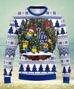 MLB Los Angeles Dodgers Minion Christmas Ugly 3D Sweater For Men And Women Gift Ugly Christmas