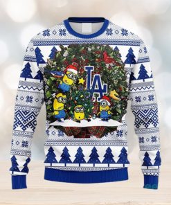 MLB Los Angeles Dodgers Minion Christmas Ugly 3D Sweater For Men And Women Gift Ugly Christmas