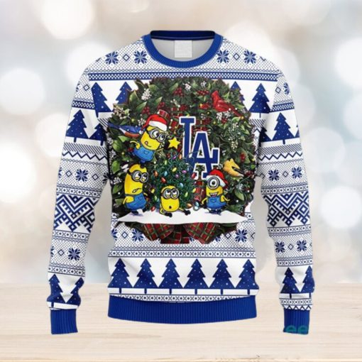 MLB Los Angeles Dodgers Minion Christmas Ugly 3D Sweater For Men And Women Gift Ugly Christmas