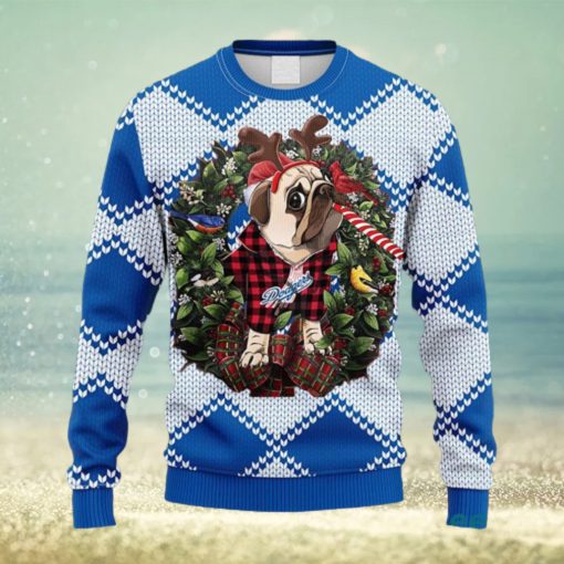 MLB Los Angeles Dodgers Pub Dog Christmas Ugly 3D Sweater For Men And Women Gift Ugly Christmas