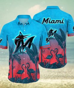 MLB Miami Marlins Flower Summer Hawaiian Shirt