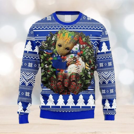 MLB New York Mets Groot Hug Christmas Ugly 3D Sweater For Men And Women Gift Ugly Christmas