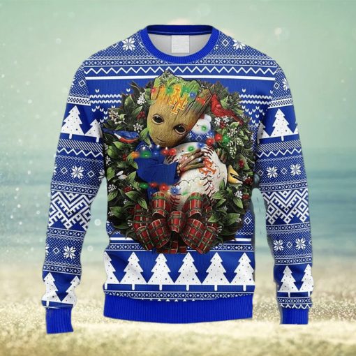 MLB New York Mets Groot Hug Christmas Ugly 3D Sweater For Men And Women Gift Ugly Christmas