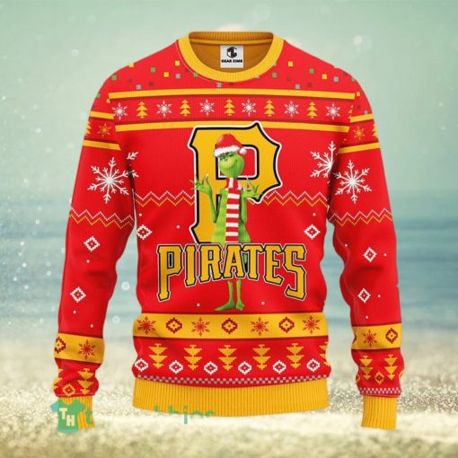 MLB Pittsburgh Pirates Logo With Funny Grinch Christmas Red Ugly Sweater – G Fanatics