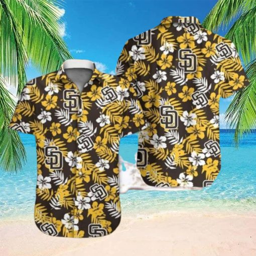 MLB San Diego Padres Hawaiian Shirt Hibiscus Pattern Gift For Beach Trip HawaiianShirts