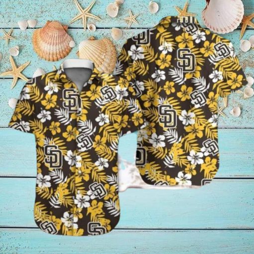 MLB San Diego Padres Hawaiian Shirt Hibiscus Pattern Gift For Beach Trip HawaiianShirts