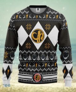 MMPR Black Ranger Ugly Christmas Sweater Gift For Men Women