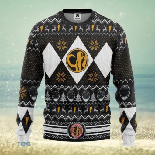 MMPR Black Ranger Ugly Christmas Sweater Gift For Men Women