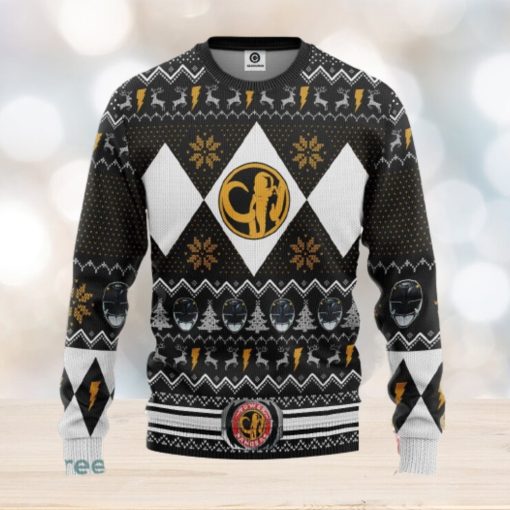 MMPR Black Ranger Ugly Christmas Sweater Gift For Men Women