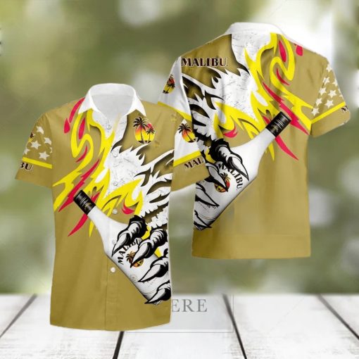 Malibu Rum Monster Claw Gift Hawaiian Set Shirt And Short Summer Beach