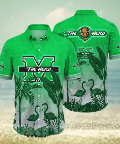 Marshall Thundering Herd NCAA Floral All Over Print Unisex Hawaiian Shirt