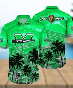 Marshall Thundering Herd NCAA Flower All Over Printed Unisex Hawaiian Shirt