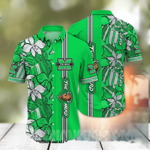 Marshall Thundering Herd NCAA Flower Classic All Over Printed Hawaiian Shirt