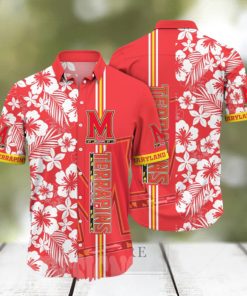 Maryland Terrapins NCAA Floral 3D All Over Print Hawaiian Shirt