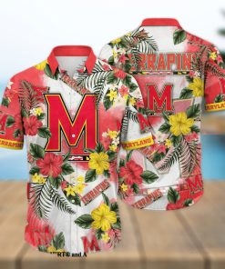 Maryland Terrapins NCAA Floral All Over Print Unisex Hawaiian Shirt