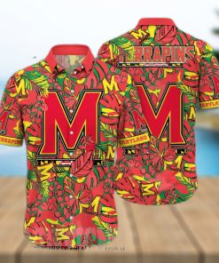 Maryland Terrapins NCAA Flower Classic Full Printed Hawaiian Shirt