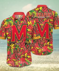 Maryland Terrapins NCAA Flower Classic Full Printed Hawaiian Shirt