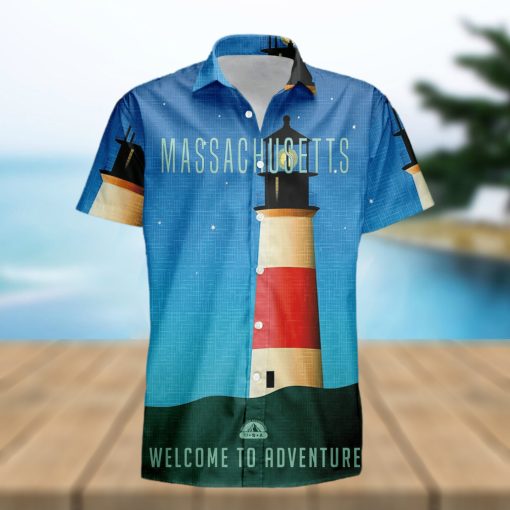 Massachusetts Retro Style Travel Summer 3D Hawaiian Shirt Gift For Men And Women Fans