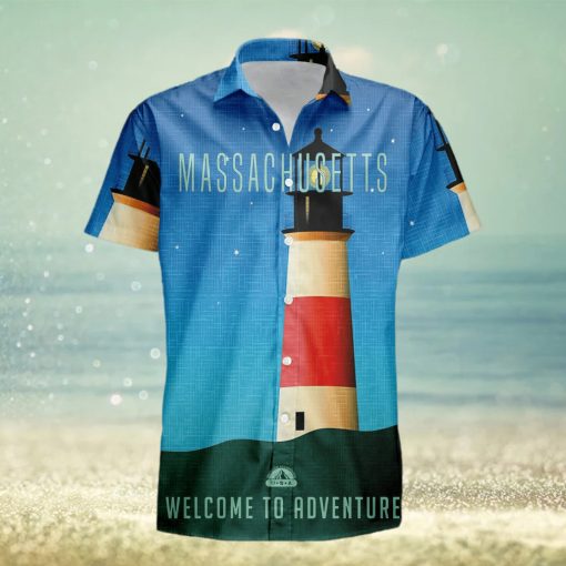 Massachusetts Retro Style Travel Summer 3D Hawaiian Shirt Gift For Men And Women Fans