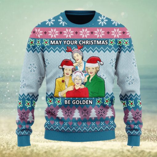 May Your Christmas Be Golden Ugly Christmas Sweater Christmas Gift For Men And Women