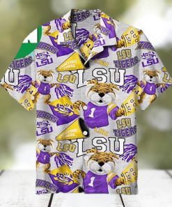 Men s LSU Louisiana State University With Mascots Summer Hawaiian Shirt