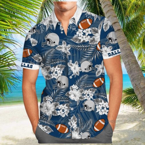 Men s NFL Dallas Cowboys Hawaiian Shirts Tropical Summer Beach Shirt