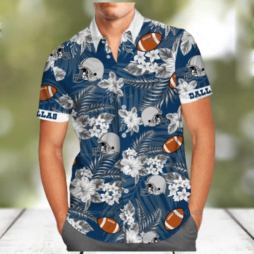 Men s NFL Dallas Cowboys Hawaiian Shirts Tropical Summer Beach Shirt