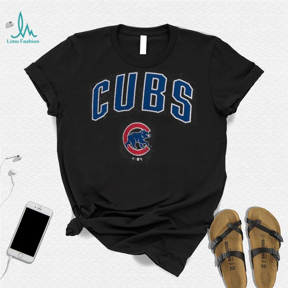 Men's Chicago Cubs Profile Heather Charcoal Big & Tall Arch Over Logo shirt  - Limotees