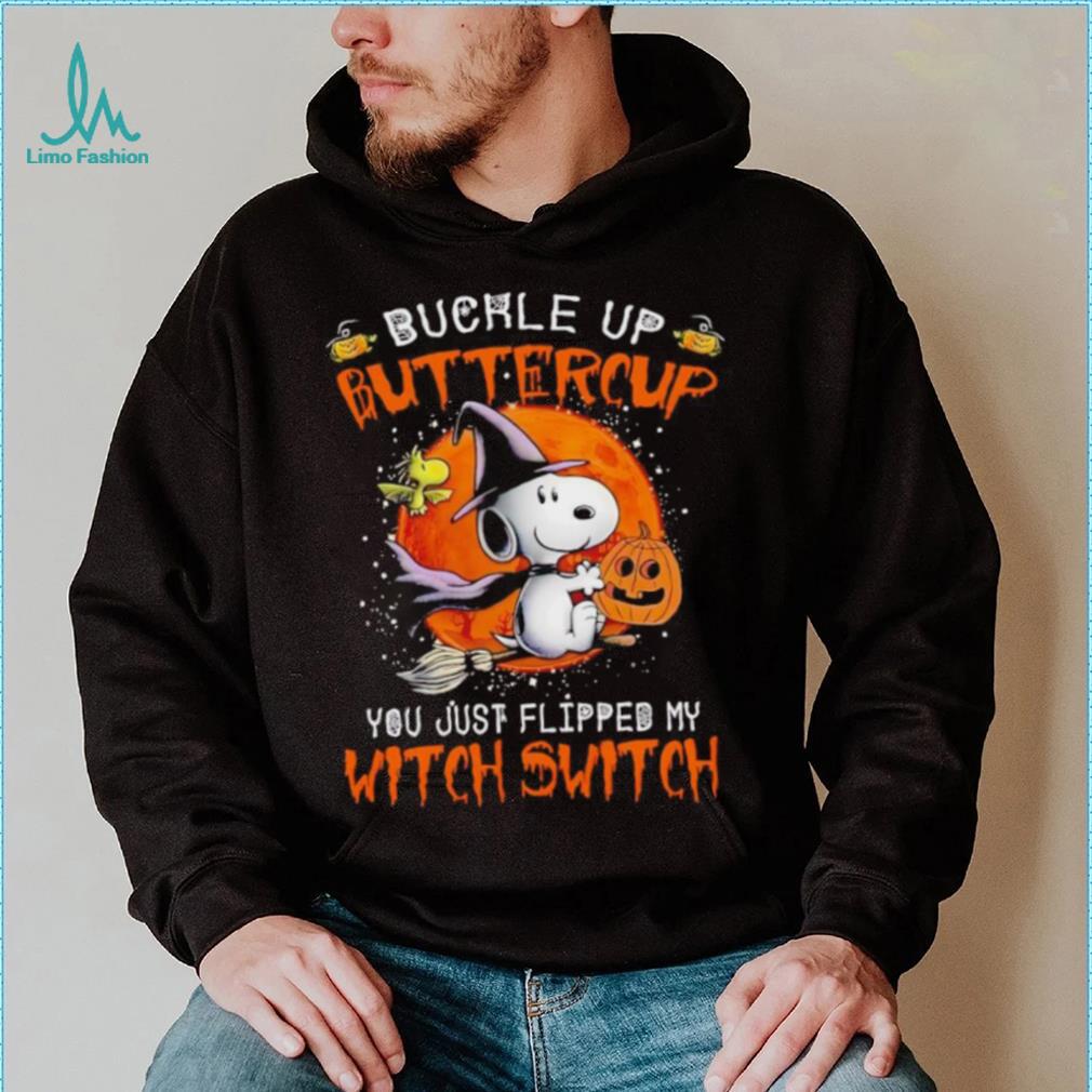 Snoopy Eagles buckle up buttercup you just flipped Halloween shirt