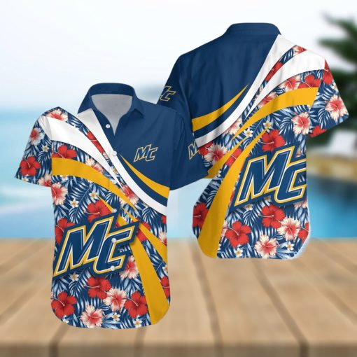 Merrimack Warriors 3D Hawaiian Shirt Hibiscus Sport Style NCAA Men And Women Gift For Fans