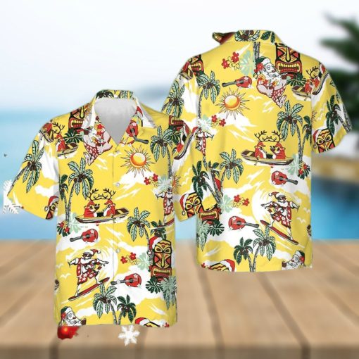 Merry Christmas Hawaiian Shirt Summer Button Up Shirts Mens Gifts For Dude