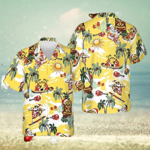 Merry Christmas Hawaiian Shirt Summer Button Up Shirts Mens Gifts For Dude