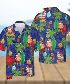 Merry Christmas Santa Claus Hawaiian Shirt Summer Short Sleeve Shirts Gift Ideas For Husband