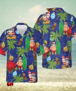 Merry Christmas Santa Claus Hawaiian Shirt Summer Short Sleeve Shirts Gift Ideas For Husband