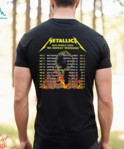 Metallica Lux Aeterna 42 Years 1981 2023 Merch, Metallica M72 World Tour No Repeat Weekend Shirt, Metallica Rock N Roll Tour Dates 2023 Shirt