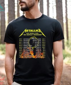 Metallica Lux Aeterna 42 Years 1981 2023 Merch, Metallica M72 World Tour No Repeat Weekend Shirt, Metallica Rock N Roll Tour Dates 2023 Shirt